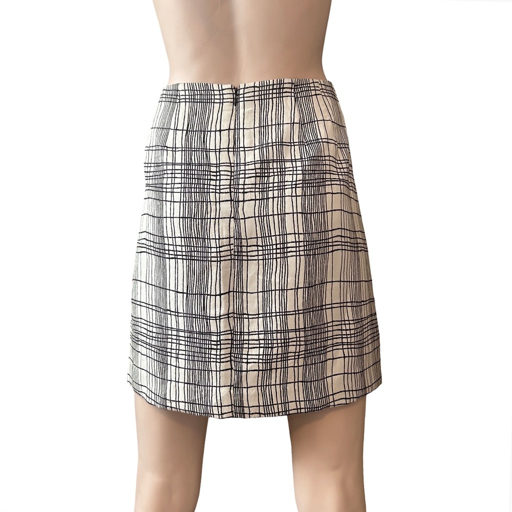 Ann Taylor LOFT String Theory Plaid Windowpane Mini Skirt A-Line Rare NWT - Picture 4 of 13